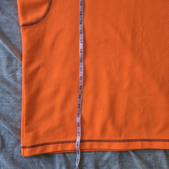 Mossy Oak Neon Orange Quarter Zip Pullover Sweater Men XL Trap Y2K Hunting Trend - Picture 5 of 5